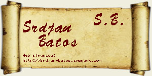 Srđan Batos vizit kartica